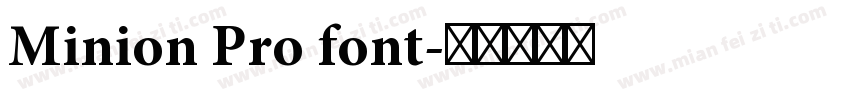 Minion Pro font字体转换
